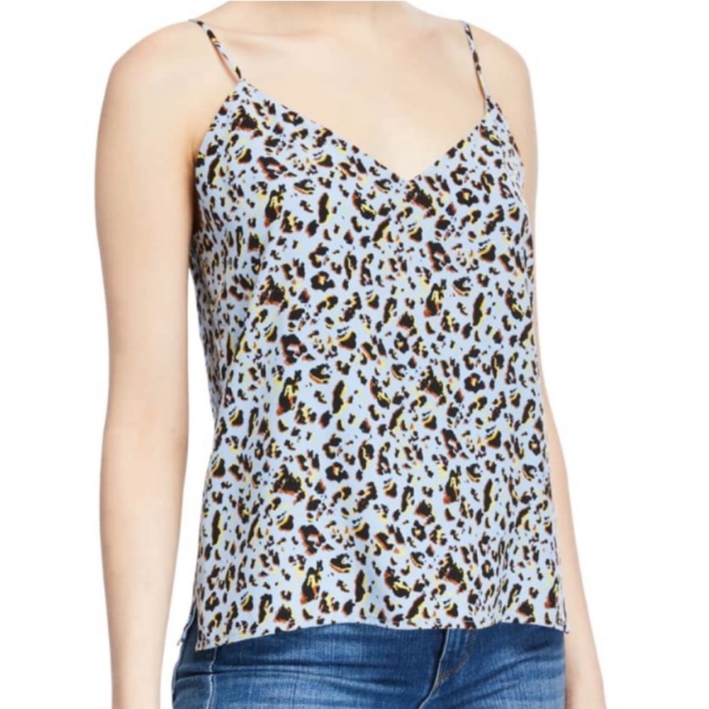 L’Agence blue animal print tank top, XS